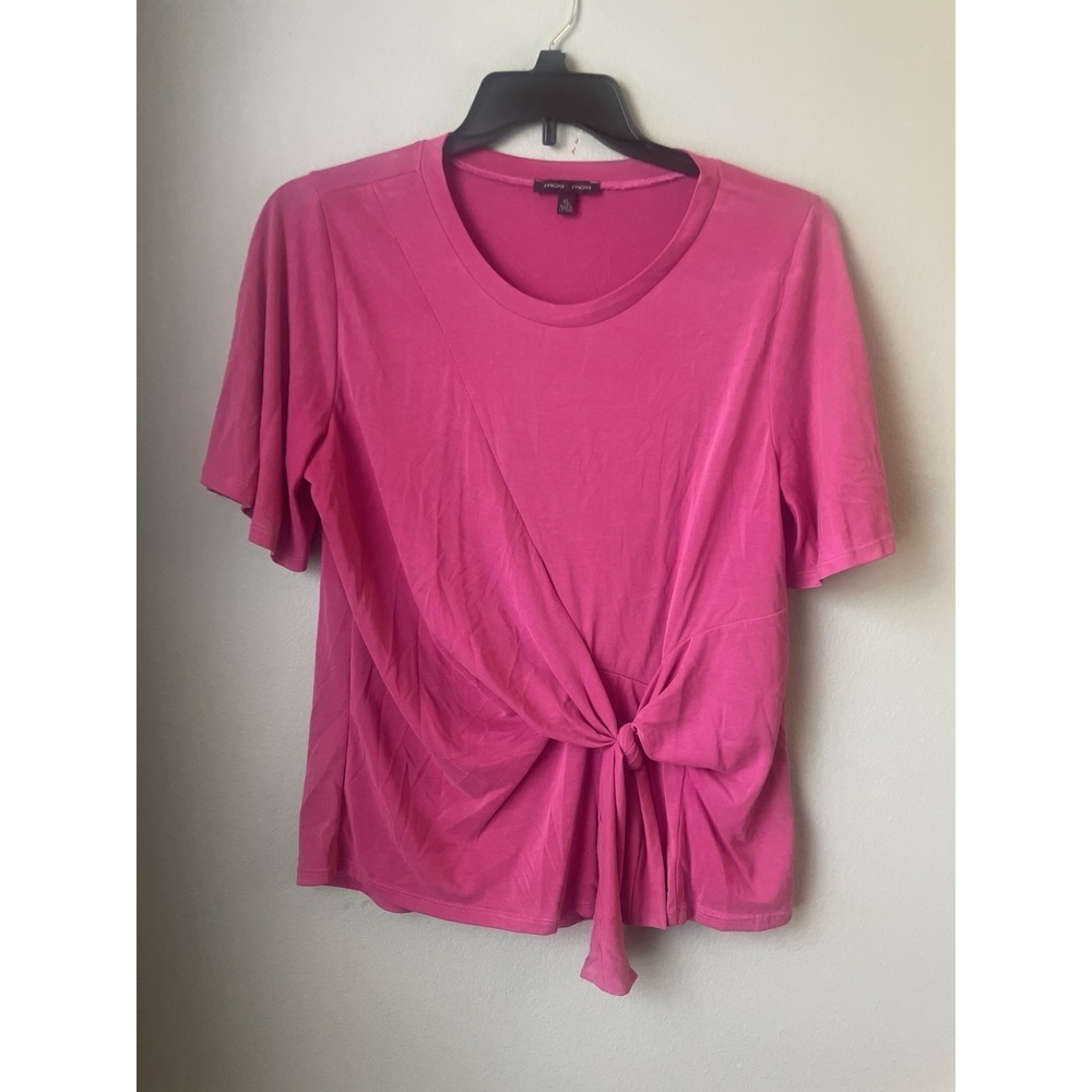 Moa Moa Women's short Sleeve Pink side tie. XL